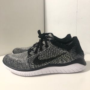 Nike Free RN Flyknit  2018 'Oreo' Black White Grey